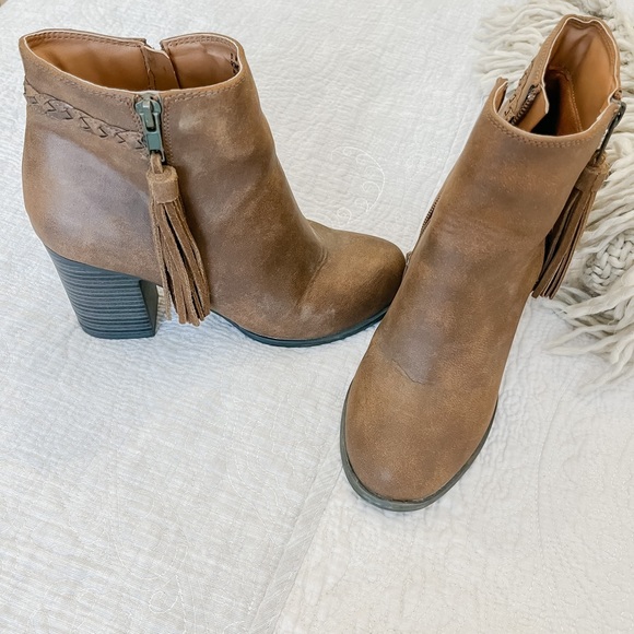 ESPRITE brown heel boots - Picture 3 of 6